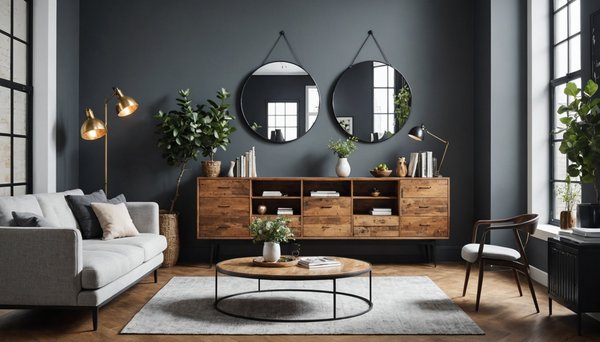 Décorez votre loft avec du mobilier en métal et des miroirs stylish